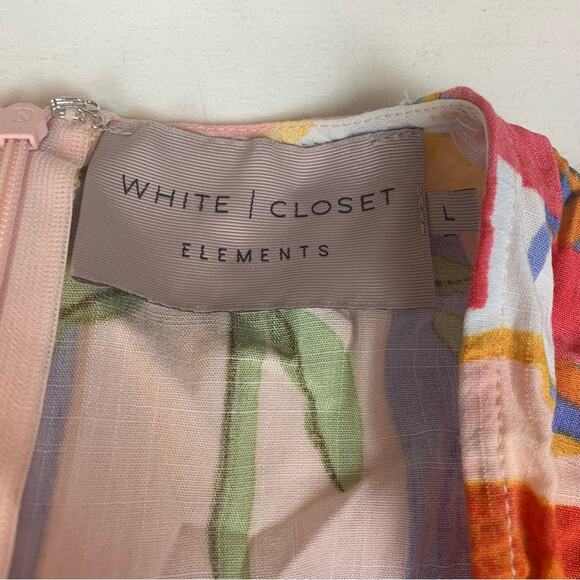 White Closet women's large Element Multicolor Floral Dress maxi tropical farm ri - Picture 3 of 14